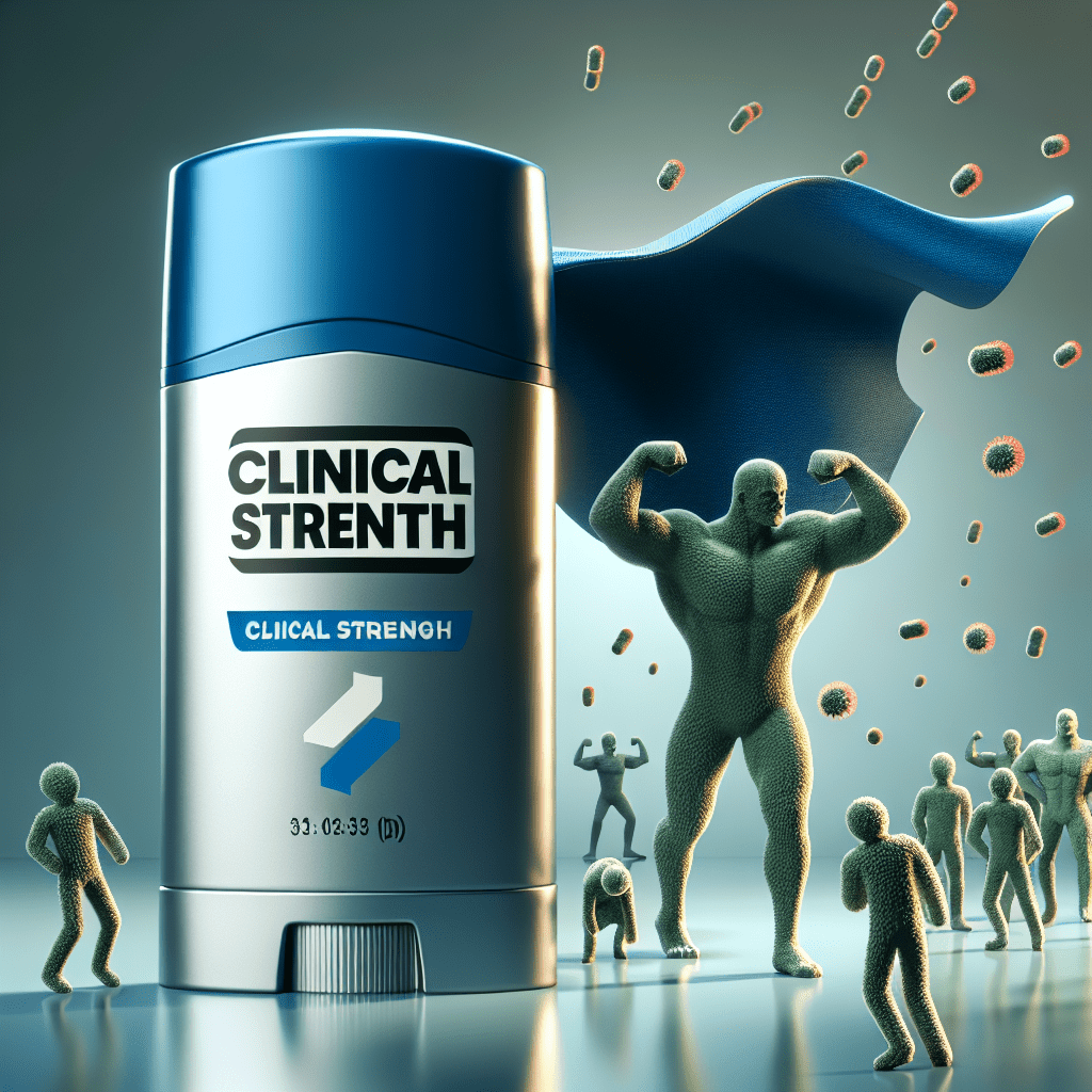 Clinical strength deodorant for sweating